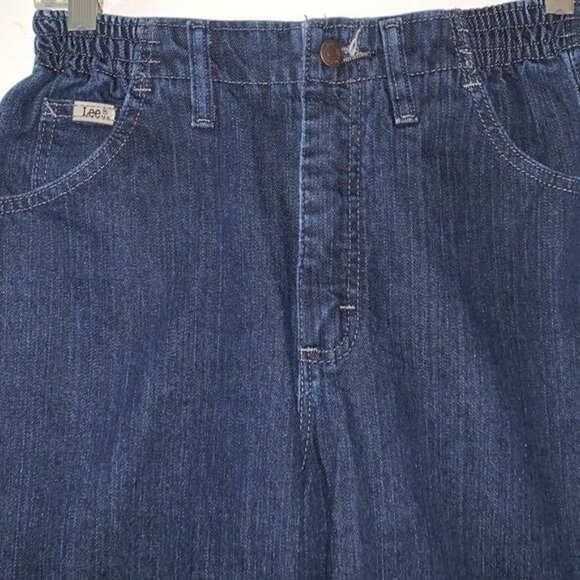 Lee Womens Side Elastic Medium Blue Denim Jeans 4M Cotton/Spandex - Picture 4 of 11